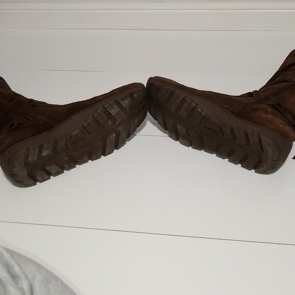 Naturalizer womens brown  suede moccasin style winter boots. Leather size 42 - Picture 6 of 7